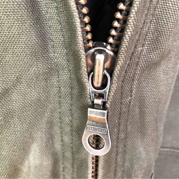 Craftsman gray green chore coat hood quilted lining XXL - Picture 7 of 15